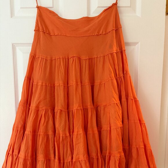 Bohemian Orange Skirt | Y2K - Picture 1 of 3